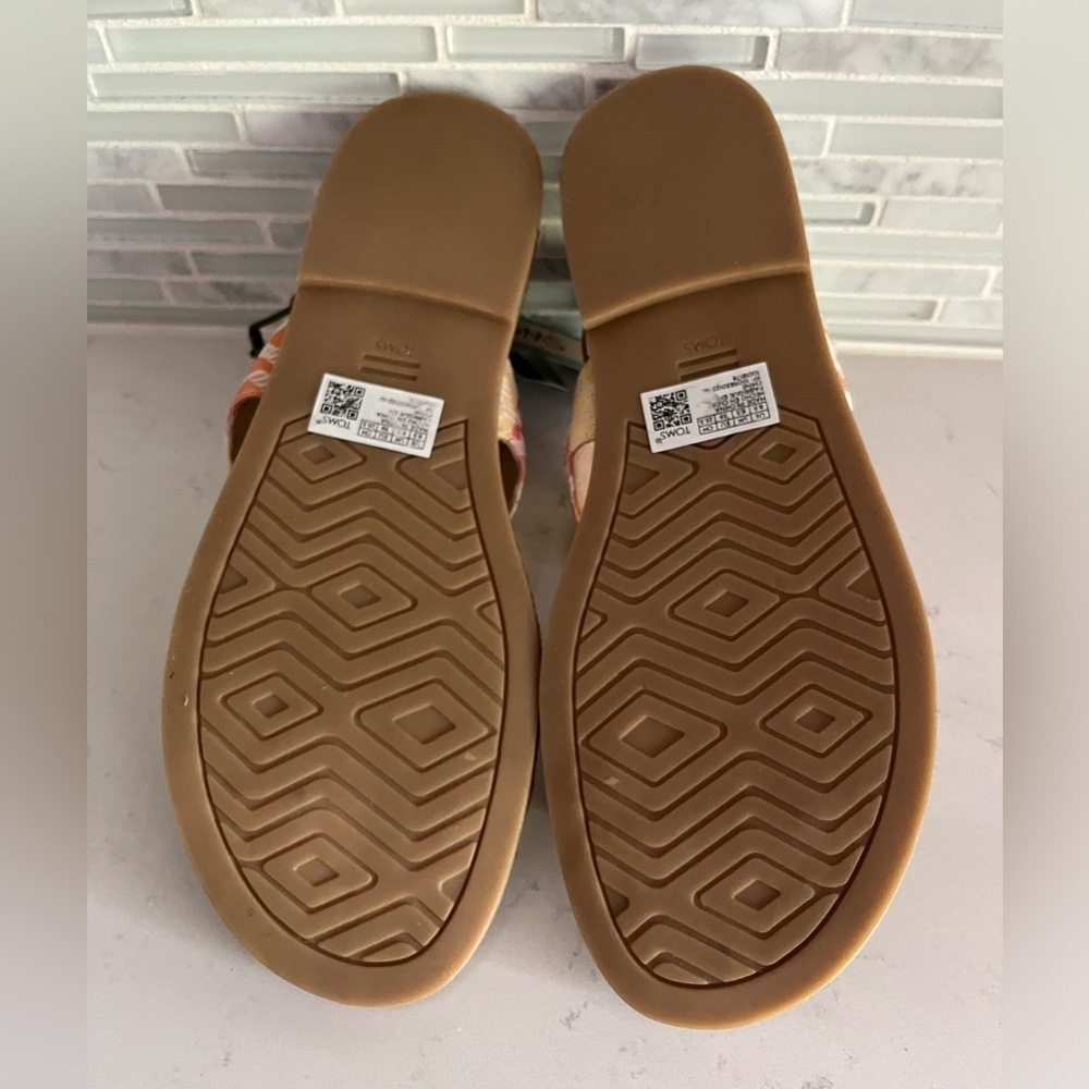 Toms Women's Bree Sandals Warm Beige Leather Size 8.5 - Picture 5 of 7
